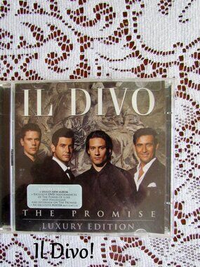 IL DIVO CDs "THE PROMISE" w POSTER of SEBASTIAN, URS, CARLOS & DAVID, LUXURY ED.